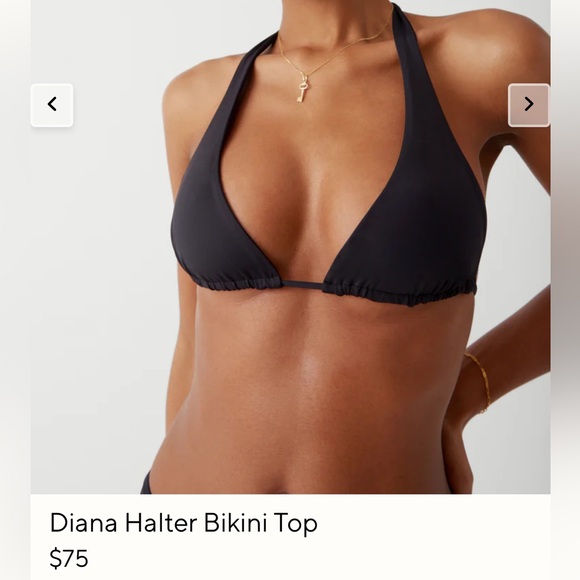 Frankie’s bikini black halter top with cheeky bottoms - Picture 2 of 4